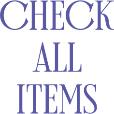 CHECK ALL ITEMS