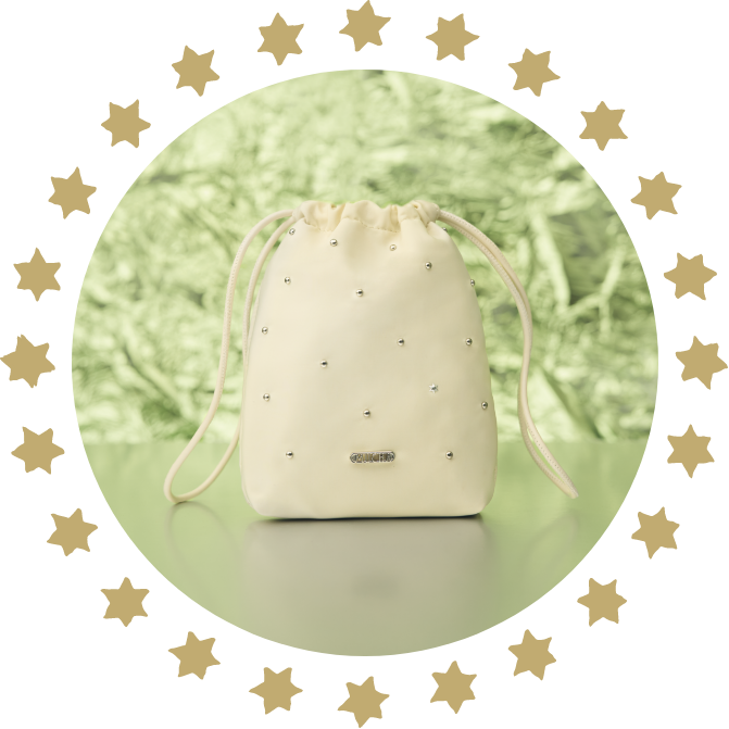 Studed drawstring pouch商品イメージ