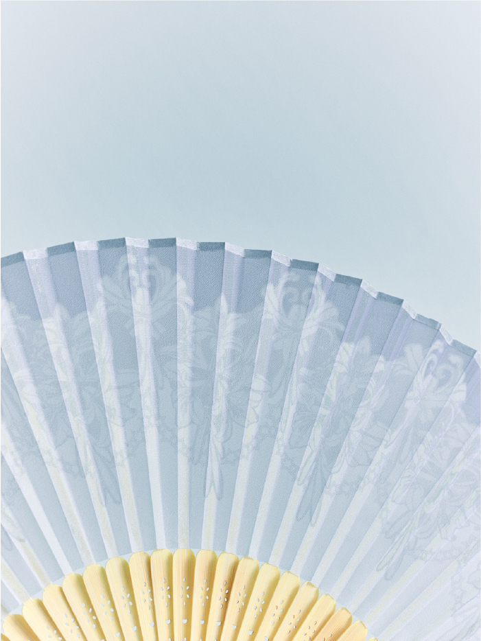 扇子 ブルーリリーの画像