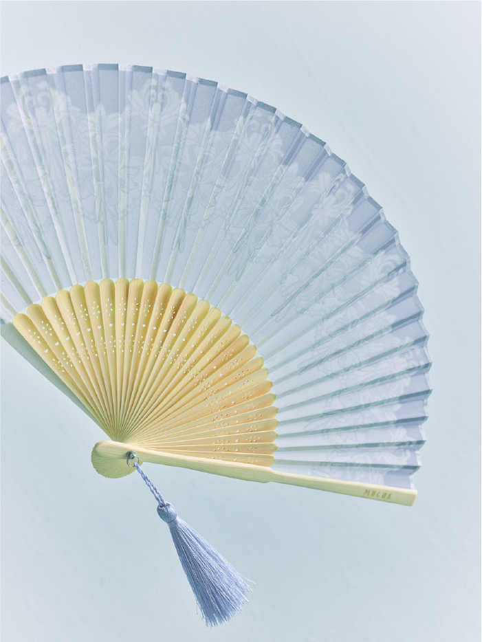 扇子 ブルーリリーの画像